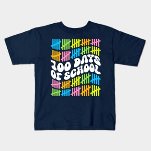 100 days of school Tally marks Kids T-Shirt